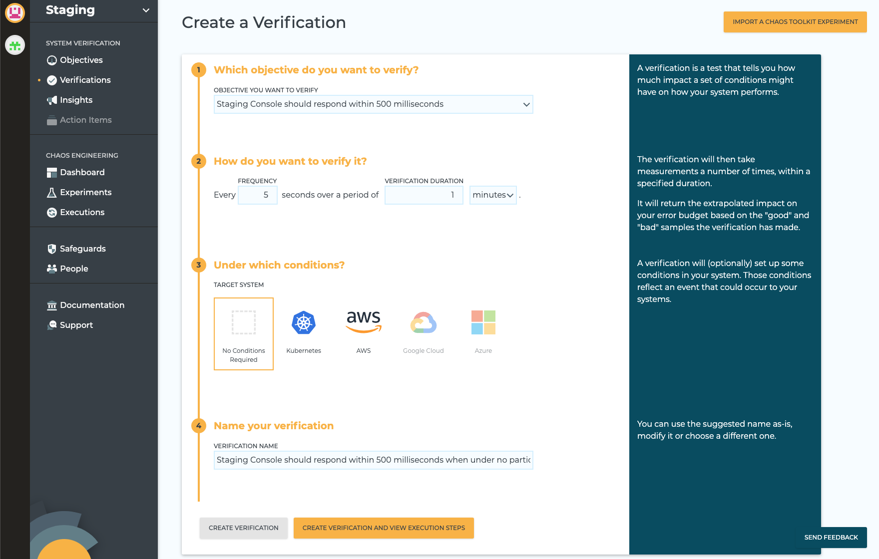 Create Verification